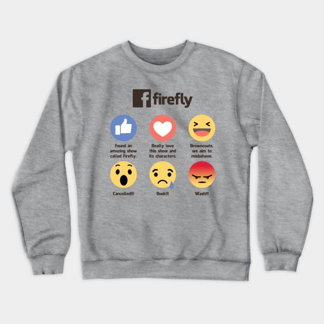 Facebook Firefly Crewneck Sweatshirt by bigdamnbrowncoats